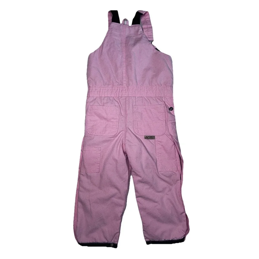 Berne Kids Pink Insulated Bib Overalls 4T Toddler Snow Ski Winter